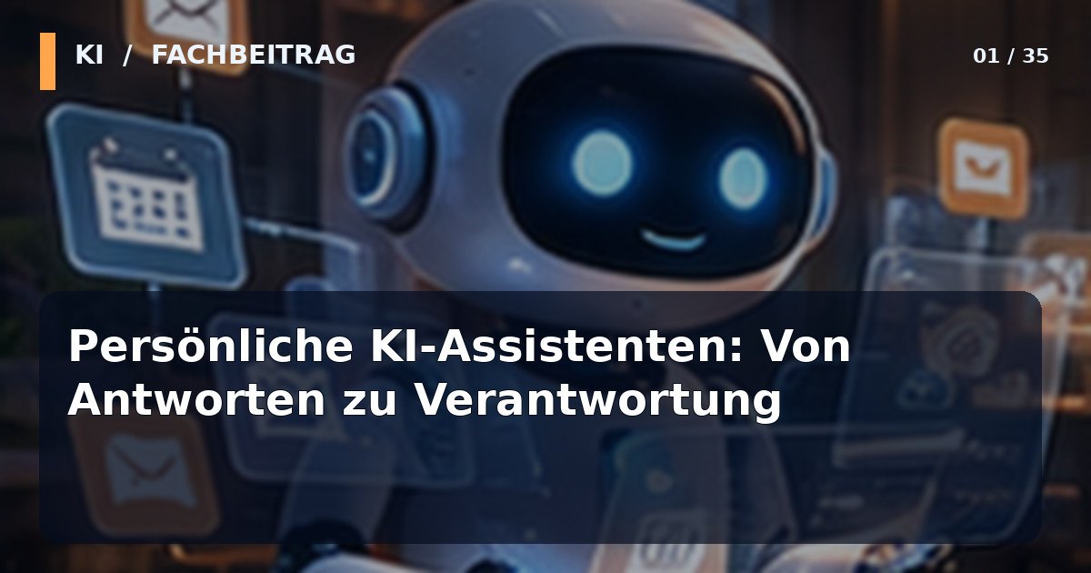 Editoriales KI-Technologiemotiv zum Thema Persönliche KI-Assistenten: Von Antworten zu Verantwortung